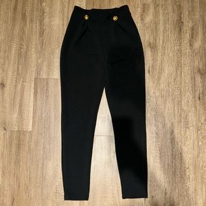 Black Trousers with Gold Embellishments